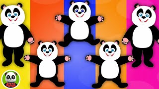 Five Little Pandas Jumping on the Bed  Preschool Learning  ABC KidTV  Nursery Rhymes amp Kids Songs [upl. by Kaliope]