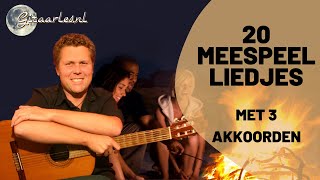 20 simpele gitaarliedjes met 3 gitaar akkoorden voor beginners [upl. by Elbas686]