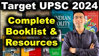 Target UPSC 2024 Complete Booklist amp Resources for Prelims amp Mains  IAS Exam 2024  Gaurav Kaushal [upl. by Andaira678]