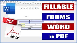 Create a Fillable Form and convert into a PDF Fillable Form  Microsoft Word Tutorials [upl. by Nnoved]