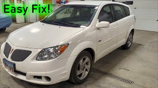 Fix Clicking Noise In the Dash  Recirc Door Actuator Replacement for Pontiac Vibe or Toyota Matrix [upl. by Nnyleitak310]