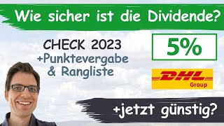 Deutsche Post DHL Group Aktienanalyse 2023 Wie sicher ist die Dividende günstig bewertet [upl. by Anahsohs]