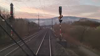 Führerstandmitfahrt Gemünden am Main  Schwandorf O wschodzie słońca z kabiny maszynisty BR193 [upl. by Benco]