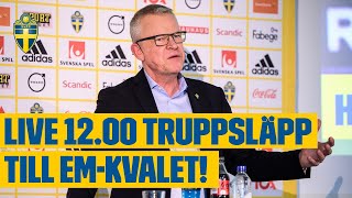 LIVE Janne Andersson presenterar EMkvaltruppen [upl. by Myra]