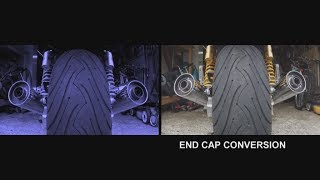 XJR1300 Exhaustend cap conversion comparison with original sound [upl. by Ardnak595]