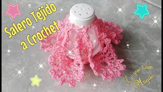 Salero Tejido a Crochet Rosa [upl. by Sinnal]