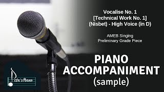 Vocalise No 1 Nisbet  Piano Accompaniment sample [upl. by Niwroc122]