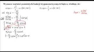 Wyznaczanie wartości funkcji trygonometrycznych [upl. by Hanimay668]