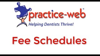 PracticeWeb Insurance 4  Fee Schedules [upl. by Yelyk707]