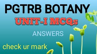 PGTRB BOTANY UNIT I VIRUS BACTERIA ALGAE AND LICHEN ANSWER  BIOLOGY TIMES [upl. by Valentina]