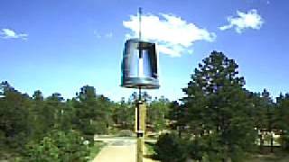 440RPM 23 MPH WIND wind turbine made from trash can no load [upl. by Amliv445]