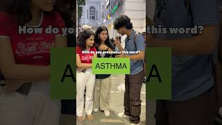 How do you pronounce ASTHMA🤔 shorts [upl. by Sapphire77]