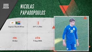 🇨🇾🇿🇦 Nicolas Papadopoulos  Cyprus NT  Striker Highlights [upl. by Nothgiel773]