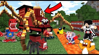 AZUYA BUAT RUMAH AMAN VS CHOO CHOO CHARLES DI MINECRAFT TAPI ISI 1000 TRAP PRANK [upl. by Emarie569]