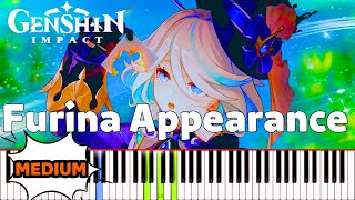 Genshin Impact Fontaine  Furina Appearance Theme  Piano Tutorial  Synthesia [upl. by Wilmar]