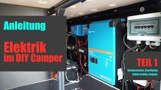 Anleitung Elektrik im Camper Teil 1  Theorie Kabel Crimpen Komponenten Anordnung  diycamper [upl. by Sira180]