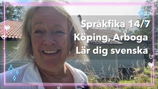 14724 Språkfika med promenad i Köping och Arboga Lär dig svenska svenskamedmarie [upl. by Ayahs]