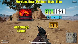 GTX 1650 Laptop  PUBG Steam All settings Tested 2021 [upl. by Yllek272]