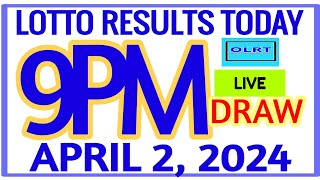 Lotto Results Today 9pm DRAW April 2 2024 swertres results [upl. by Homere]