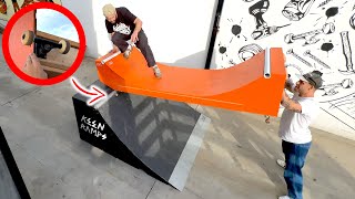 Turning a Mini Ramp into a Skateboard [upl. by Ayahsey]