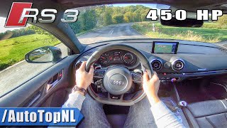 AUDI RS3 8V ATM Chiptuning 450HP POV Test Drive by AutoTopNL [upl. by Eirolav627]