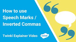 How to use Speech Marks  Inverted Commas [upl. by Valentijn519]