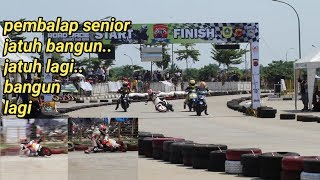 PEMBALAP SENIOR JATUH BANGUN Roadrace bupati bogor cup 2019 [upl. by Salis]