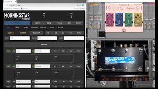 Using a MIDI device Morningstar MC6 Pro as multieffects pedal using ASSIGN on Roland BOSS RC600 [upl. by Kimmy38]