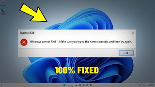 Windows cannot find Make sure you typed the name correctly and then try again  How To Fix Error ⚠️ [upl. by Eiramalegna]