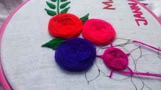 Wallmate design hand embroidery embroidery rose rose jannati [upl. by Alor]