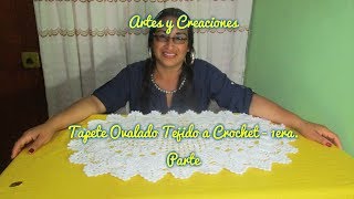 TAPETE OVALADO TEJIDO A CROCHET  1ERA PARTE [upl. by Erdnoed]