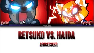 SPOILERS Aggretsuko  Retsuko VS Haida English dub  Color Coded Lyrics Eng [upl. by Rugen]