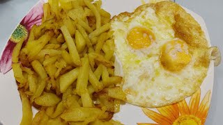 Patatas fritas con huevos en la freidora de aire [upl. by Patin444]