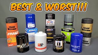 TEN oil filters compared  BEST amp WORST Cutups include WIX KampN AMSOIL Mobil1 more [upl. by Calbert]