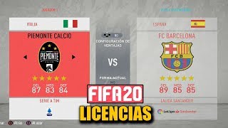 FIFA 20  TODOS LOS EQUIPOS PAISES Y LIGAS LICENCIADAS Licencias [upl. by Aggappera]