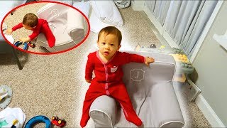 Baby Falls Off Chair Funny [upl. by Eedeed]