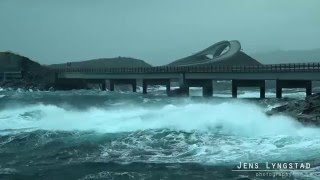 Storm at the Atlantic Ocean Road [upl. by Guise]