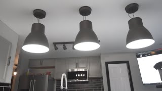 How To Install IKEA Hektar Pendant Lights  Installation and review [upl. by Ymerrej846]