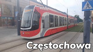 Trams in Częstochowa  Poland [upl. by Atteuqcaj]