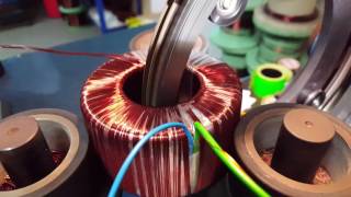 Multiwire toroidal transformer winding [upl. by Yttel]