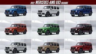 2022 MercedesAMG G63  All Color Options  Images  AUTOBICS [upl. by Denae]