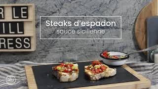 Steaks despadon surlegrill sauce sicilienne [upl. by Aihsile]