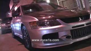 IStreetracecom  Grey Mitsubishi EVO VS White Turbo Civic [upl. by Navaj]