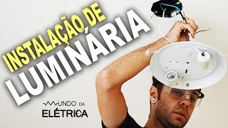 Como instalar Luminária de Teto com duas lâmpadas [upl. by Sansen]