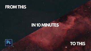 Astrophotography Editing in 10 Minutes  Photoshop Tutorial [upl. by Nylzor]