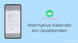 Alternative Kalender einblenden oder ausblenden Android 14 [upl. by Anoet556]