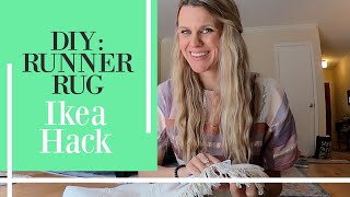 DIY Runner Rug  IKEA HACK [upl. by Shinberg219]