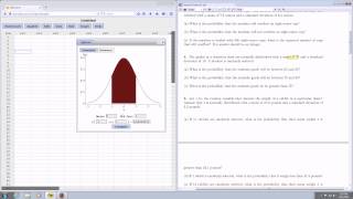 Computing Normal Probabilities in StatCrunch Easy Example [upl. by Colwen614]