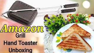 How to make grill toaster ll Amazon grill toaster unboxing l gas toaster sandwich l [upl. by Ahsram353]