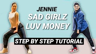 JENNIE  Sad Girlz Luv Money EASY TUTORIAL STEP BY STEP EXPLANATION  BEGINNER FRIENDLY [upl. by Nissa929]